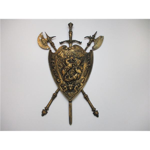 METAL COAT OF ARMS WALL PLAQUE