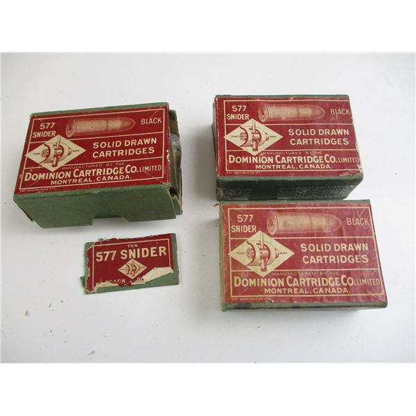 DOMINION .577 SNIDER COLLECTIBLE AMMO