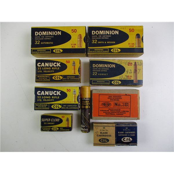 ASSORTED COLLECTIBLE AMMO ETC LOT