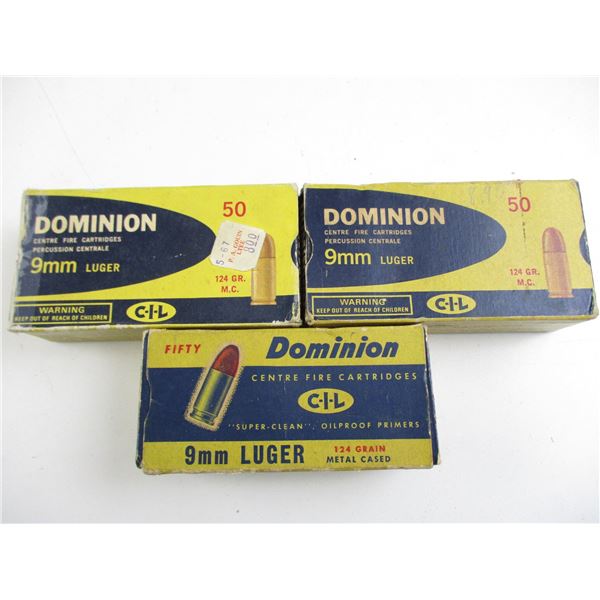 DOMINION 9MM LUGER COLLECTIBLE AMMO