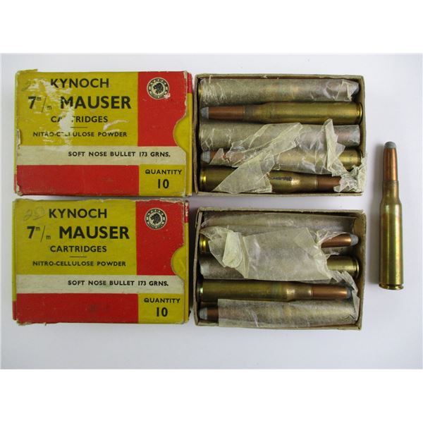 KYNOCH 7MM MAUSER COLLECTIBLE AMMO