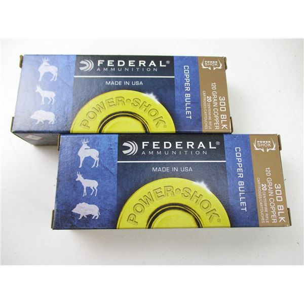 FEDERAL POWER SHOK .300 BLK AMMO