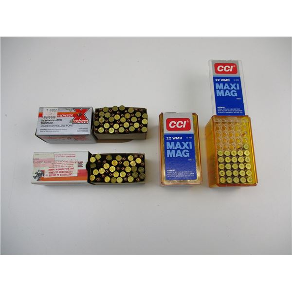 ASSORTED .22 WMR AMMO