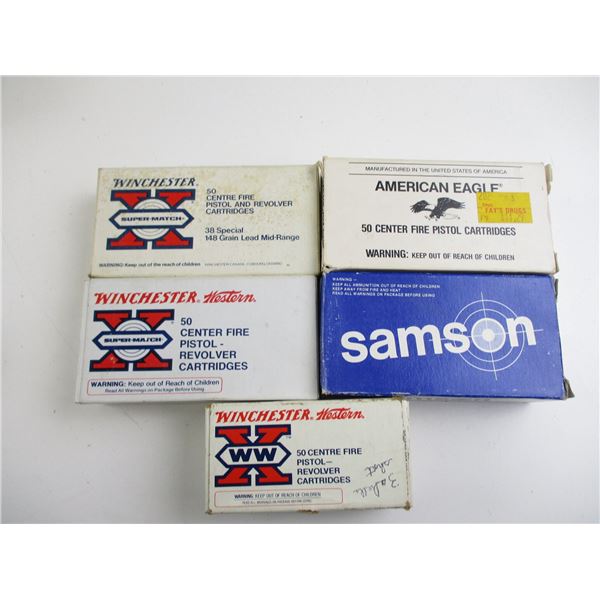 ASSORTED .38 SPECIAL AMMO