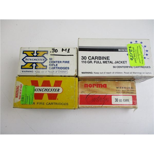ASSORTED .30 CARBINE AMMO