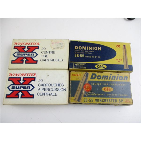 ASSORTED 38-55 WIN AMMO