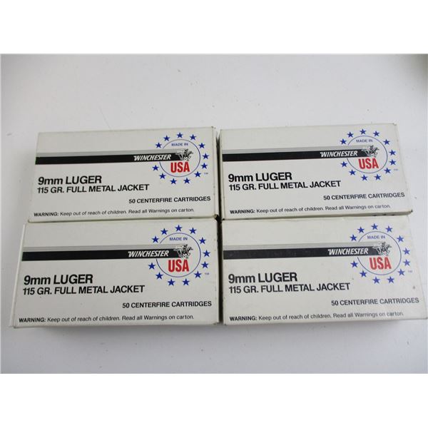 WINCHESTER USA 9 MM LUGER AMMO