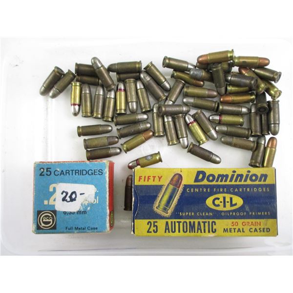 ASSORTED .25 AUTO AMMO LOT