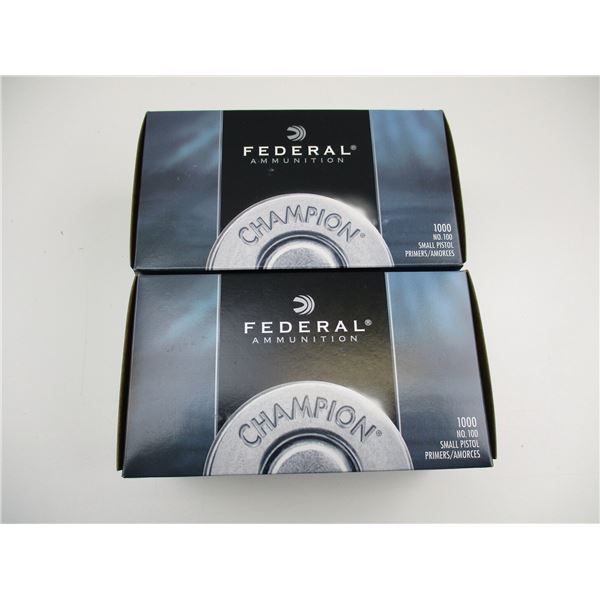 FEDERAL NO. 100 SMALL PISTOL PRIMERS