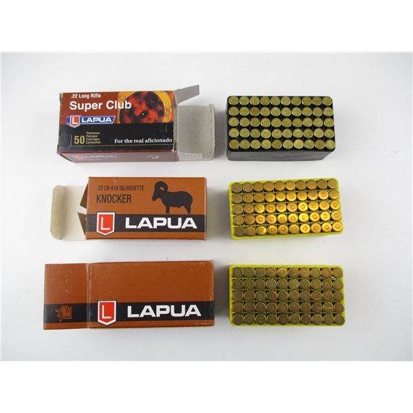 ASSORTED LAPUA .22 LR AMMO