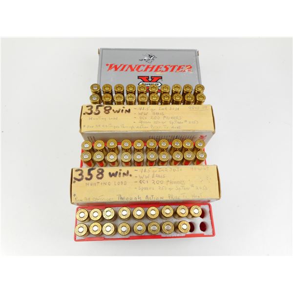 ASSORTED .358 WIN RELOADED AMMO