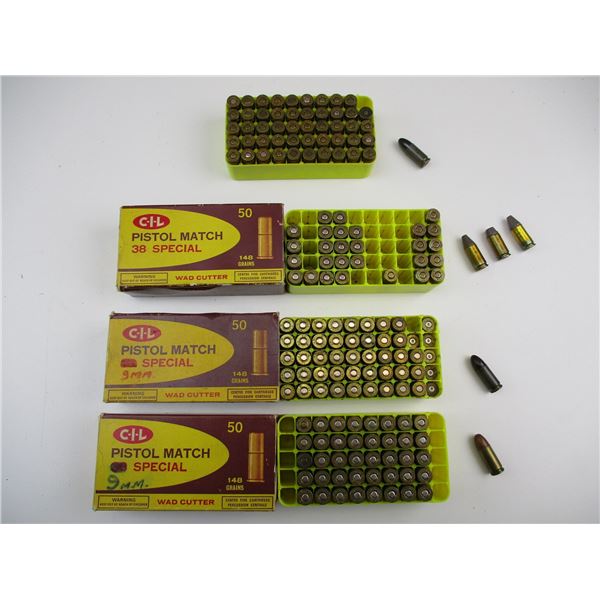 ASSORTED 9MM RELOADED AMMO LOT