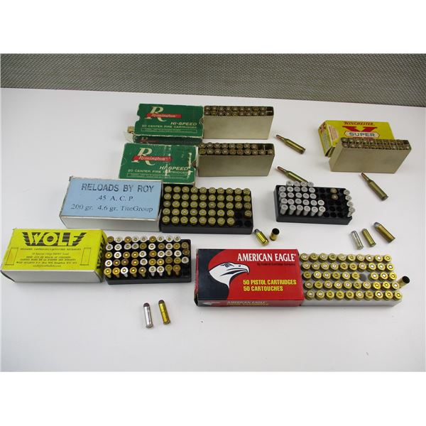 ASSORTED RELOADED AMMO LOT