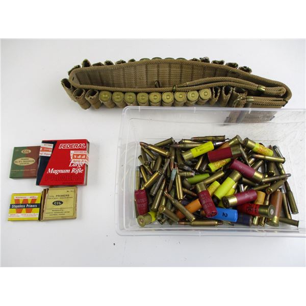 ASSORTED RELOADED AND FACTORY AMMO