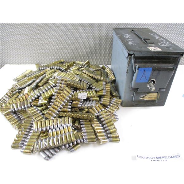 ASSORTED 9 MM RELOADED AMMO LOT