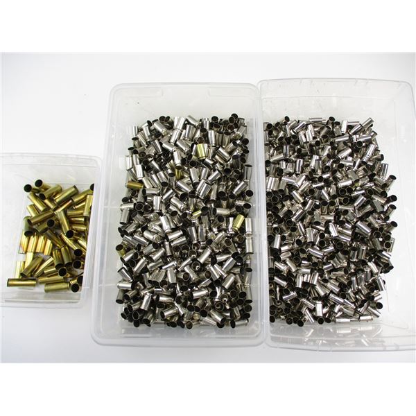 ASSORTED PISTOL BRASS/NICKEL CASE LOT