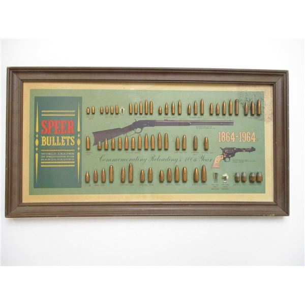 SPEER BULLETS FRAMED PICTURE