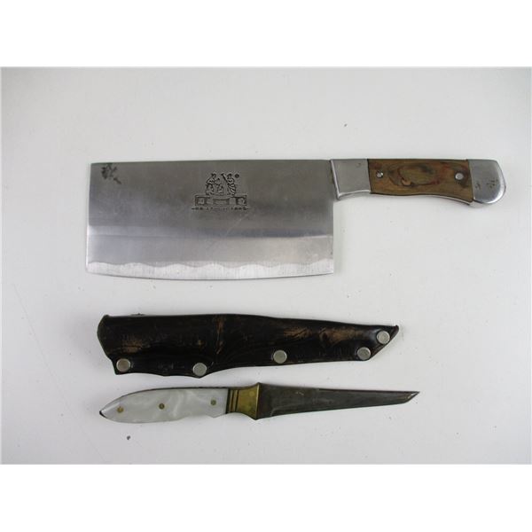 ASIAN TYPE CLEAVER + KNIFE