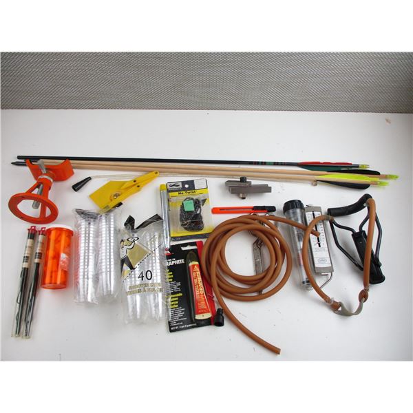 SLING SHOT + ASSORTED ACCESSORIES