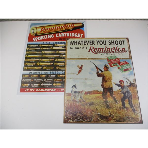REMINGTON TIN SIGNS