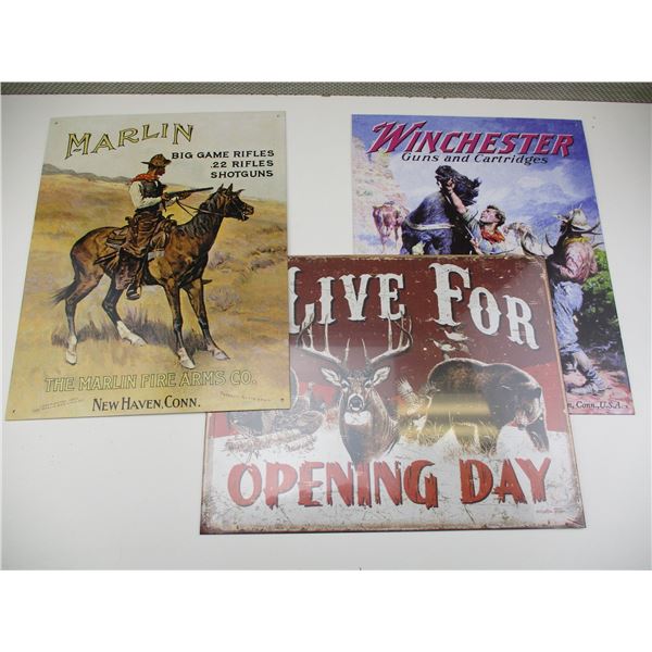 WINCHESTER & MARLIN TIN SIGNS