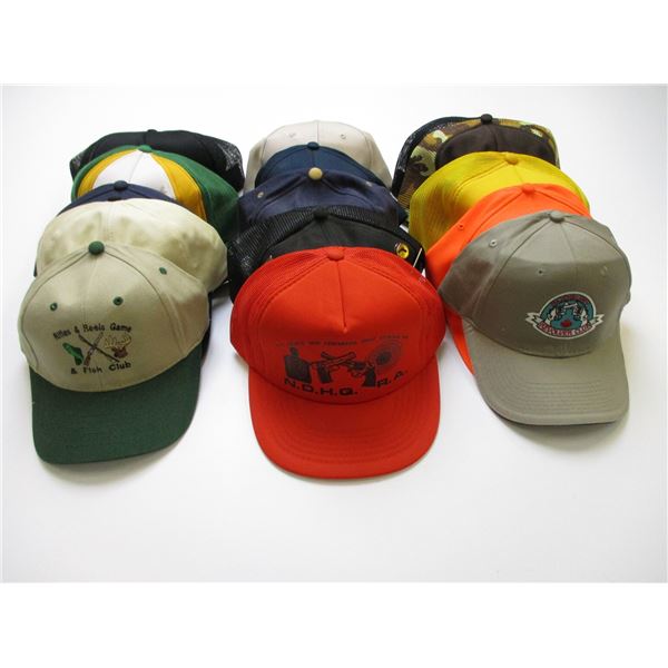 ASSORTED RANGE & FISH & GAMES HATS