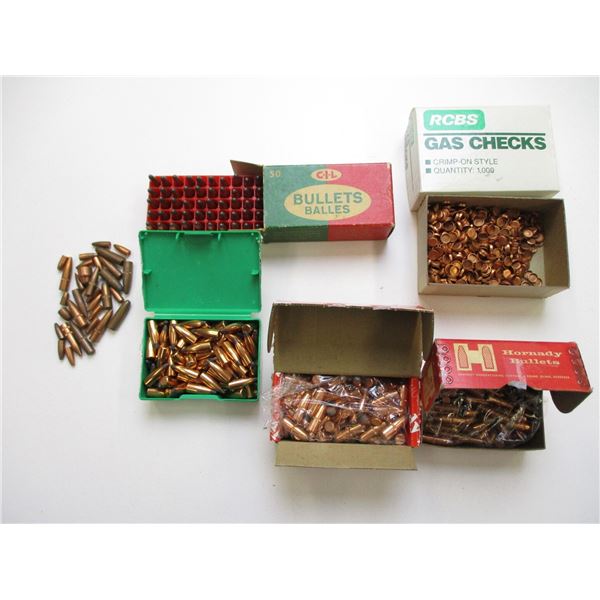 ASSORTED BULLETS & GAS CHECKS