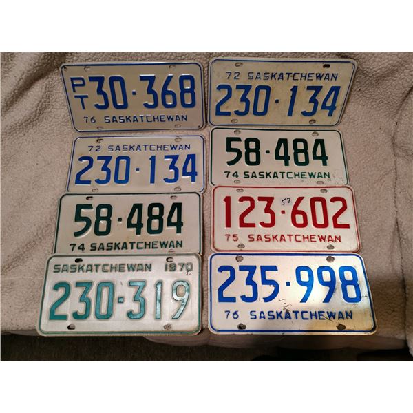 8 Saskatchewanlicense plates