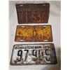 Image 1 : 1929, 1939 & 1948 Saskatchewanlicense plates