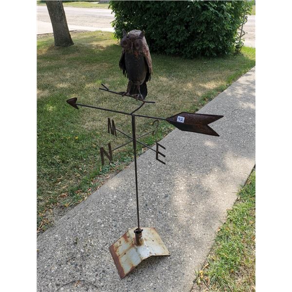 metal owl weather vane