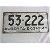 Image 1 : 1949 SASKATCHEWAN license plate