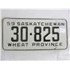 Image 1 : 1959 SASKATCHEWAN license plate
