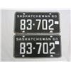 Image 1 : PAIR OF 1960 SASKATCHEWAN license plateS