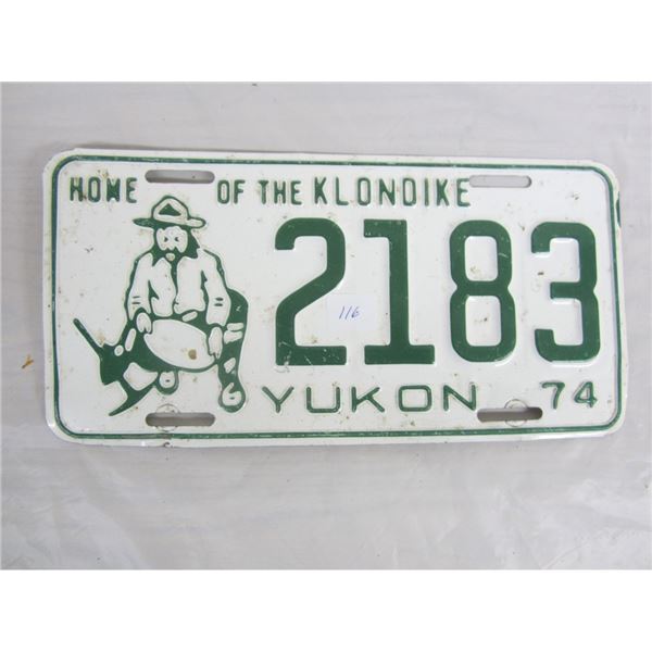 1974 YUKON license plate