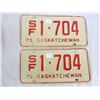 Image 1 : PAIR OF 1975 S/F SASKATCHEWAN license plateS