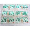 Image 1 : LOT OF 6 SASKATCHEWAN license plateS