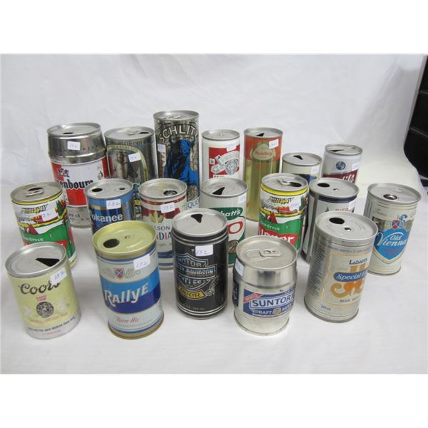 19 DECORATIVE EMPTY BEER CANS