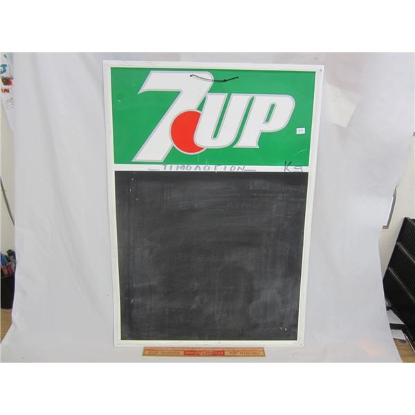 VINTAGE METAL 7 UP MENU BOARD