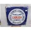Image 1 : ANTIQUE PORCELAIN CANADA CEMENT MONTREAL SIGN 22 INCHES