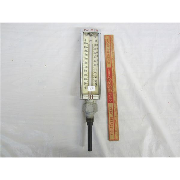 LARGE ANTIQUE PALMER STEAM GAUGE