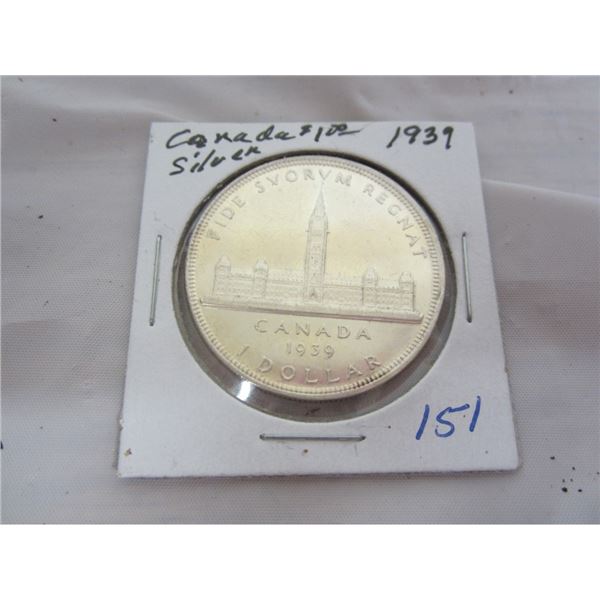 CANADIAN 1939 SILVER DOLLAR
