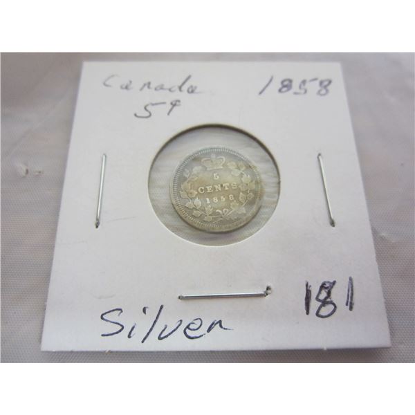 Canadian 1858 Silver Nickel
