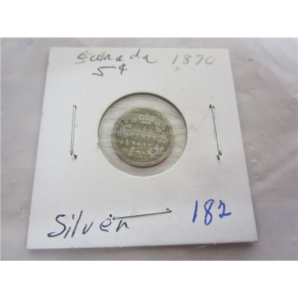 Canadian Silver 1870 Nickel