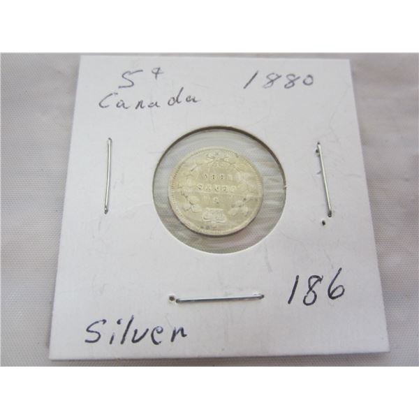 Canadian Silver 1880 Nickel