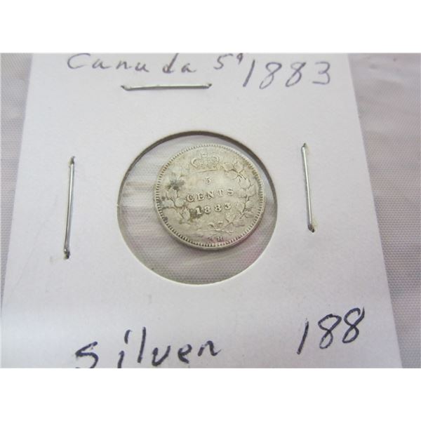 Canadian Silver 1883 Nickel