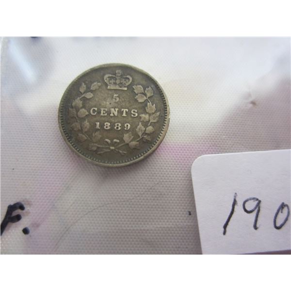 Canadian Silver 1889 Nickel