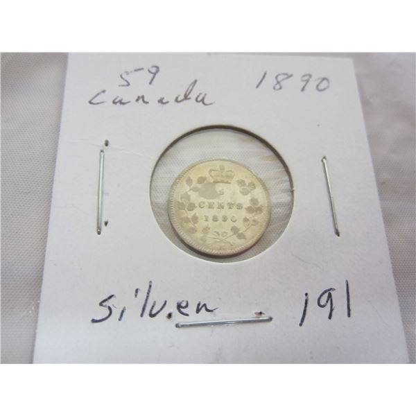 Canadian Silver 1890 Nickel