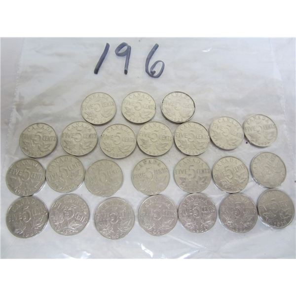 24 King George the V Nickels