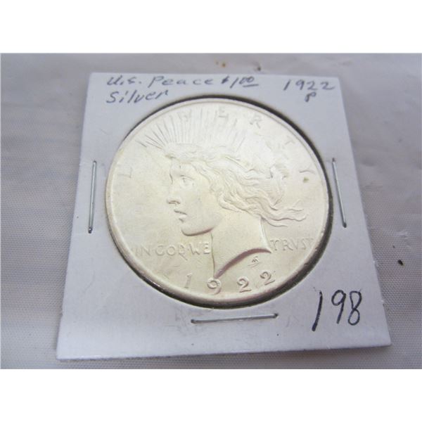 Peace Silver Dollar 1922 P