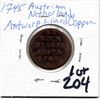 Image 1 : 1745 AUSTRIAN NETHERLANDS ANTWERP LIARD COPPER